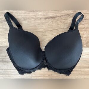 Simone Perele Caresse 3D Plunge Lace Underwire Bra Black 30G (65G EUR)